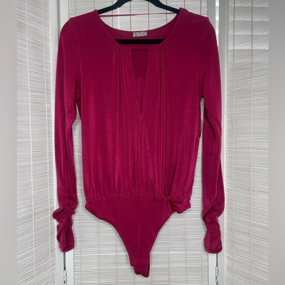 Free People Kaya Bodysuit Pink Size S New with Tags - Picture 1 of 9